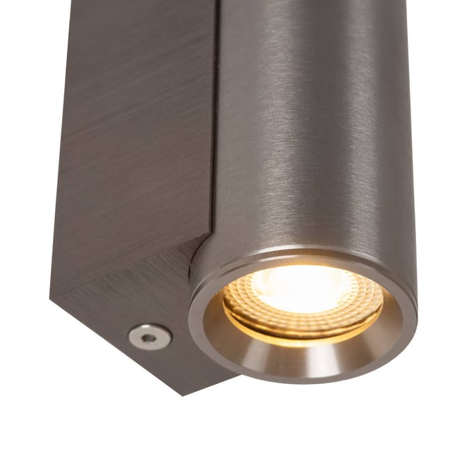 Lucide DUPLA - Wandspot / Wandlamp - 1xGU10 (MR11) - Grijs ijzer