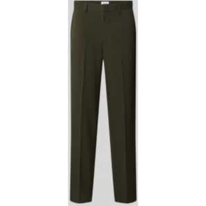 Relaxed fit stoffen broek met persplooien