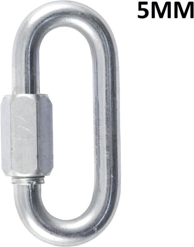 Quick link - 5 mm - gegalvaniseerd - schroef lock - 4 stuks