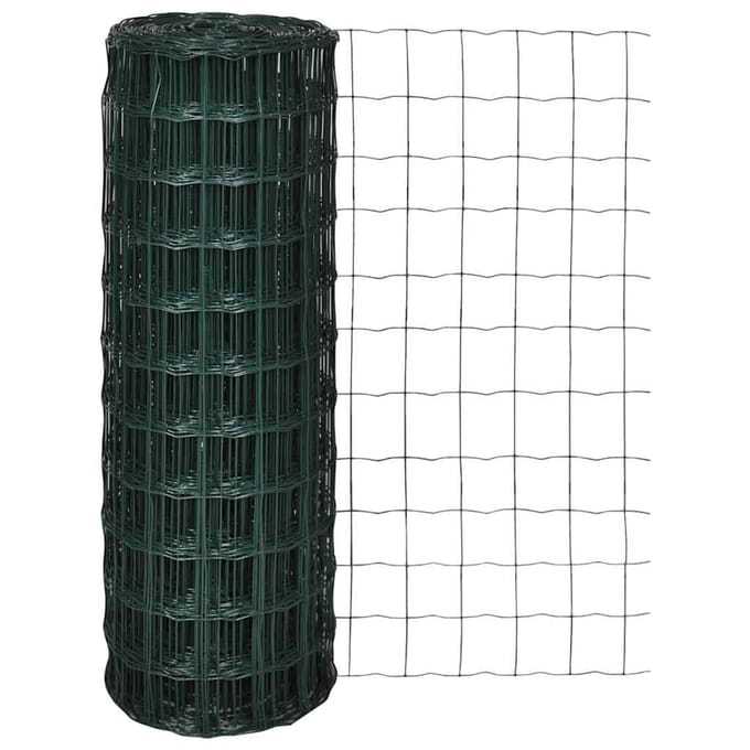vidaXL - Euro - hek - 10x1,2 - m - staal - groen