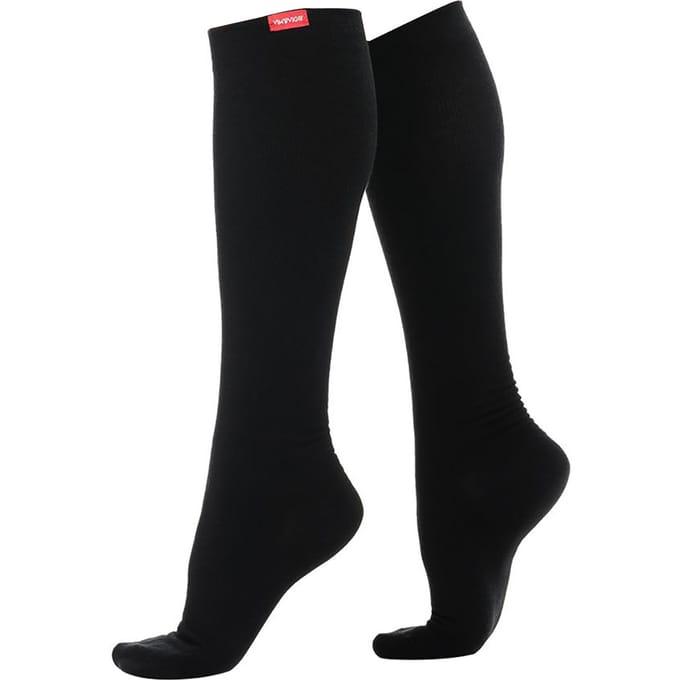 Vochtafvoerende nylon 20-30 mmhg compressiesokken - Zwart