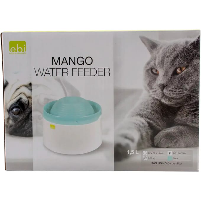 Ebi Waterbak voor huisdieren Mango 1,5 L blauw