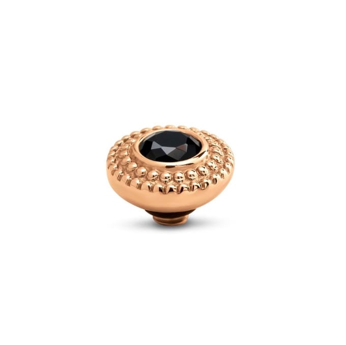 Melano Twisted Crystal Bali Steentje Black | Rosé
