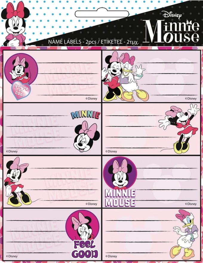 Disney Minnie Mouse - School Label stickers - set van 16