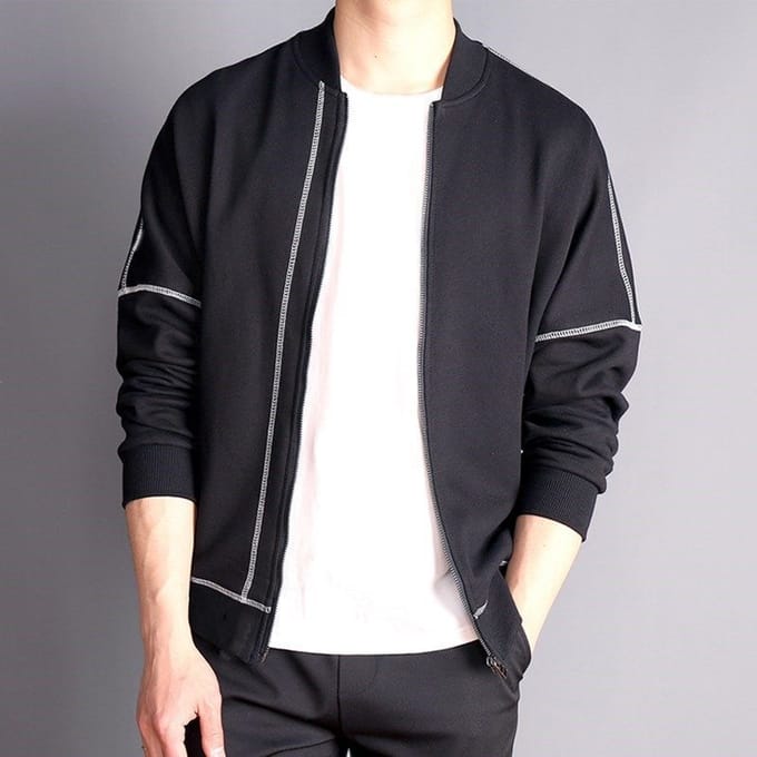 Veste de printemps et d'automne pour hommes, tendance, polyvalente, belle, ample, pull uniforme de baseball, mode masculine, style coréen, veste à manches longues 2XL white