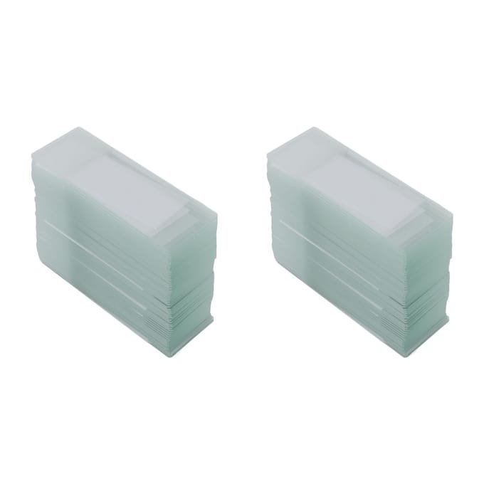 100 Stuks Microscoopglaasjes Afgeronde Hoek Blanco Glazen Microscoopglaasjes voor Natte Preparaten voor Observatie van Laboratoriummonsters white