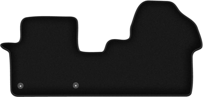 Wielganizator WLG-BASIC Serie - Velours Autovloermatten - Citroen Jumpy III - Zwart - Drie Rijen