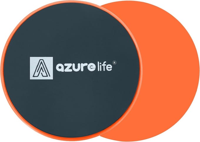Oefening Core Sliders - Gliding Discs - Buik & Core Training - Dubbelzijdig Gebruik - 7 Inch Diameter - Oranje