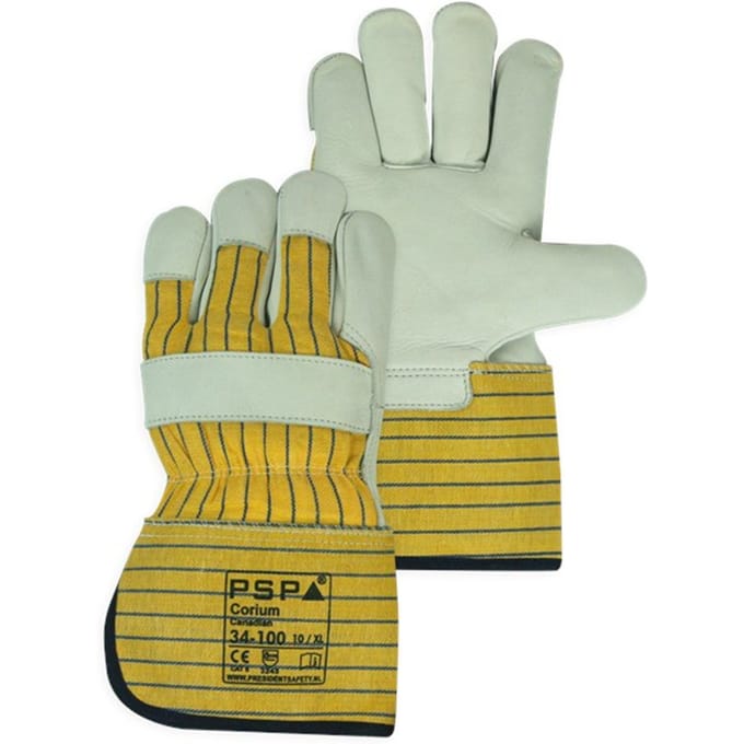 1 paar - Werkhandschoenen 'Amerikaantje' PSP 34-100 Corium Canadian, Rundnerfleder (1,0 - 1,2 mm), maat 10 / XL