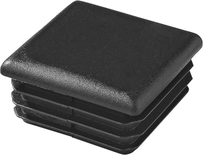 ProPlus Vierkante inslagdop - 40 x 40 mm - zwart - PE kunststof