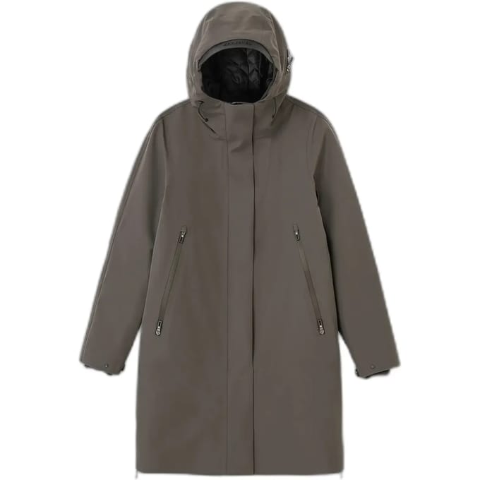 Krakatau Planck Liner Parka Jas Dames Dark Fossil S