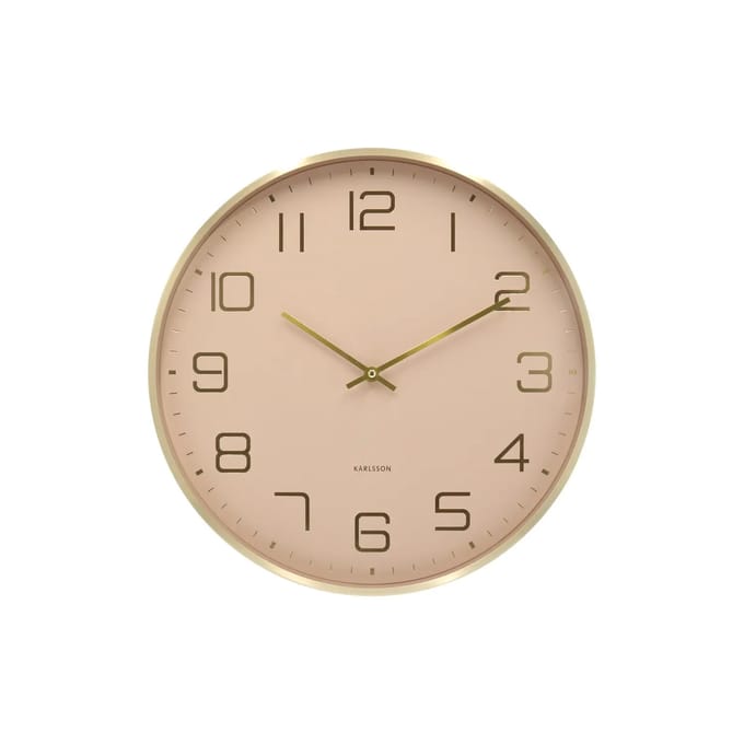 Karlsson Wandklok Elegance Glow - Bruin - Ø40cm - Wandklok Scandinavisch