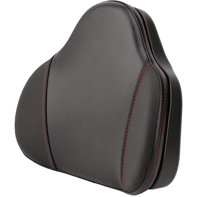 Motorcycle Rear Backrest Soft PU Leather Foam Universal Passenger Back Support Backrest for ATV Scooters Cruisers Mopeds gray