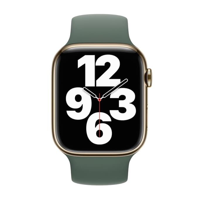 Apple Siliconen solobandje voor de Apple Watch | 44/45/46/49 mm - Maat 12 - Eucalyptus