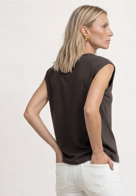 Basic shirt met boothals