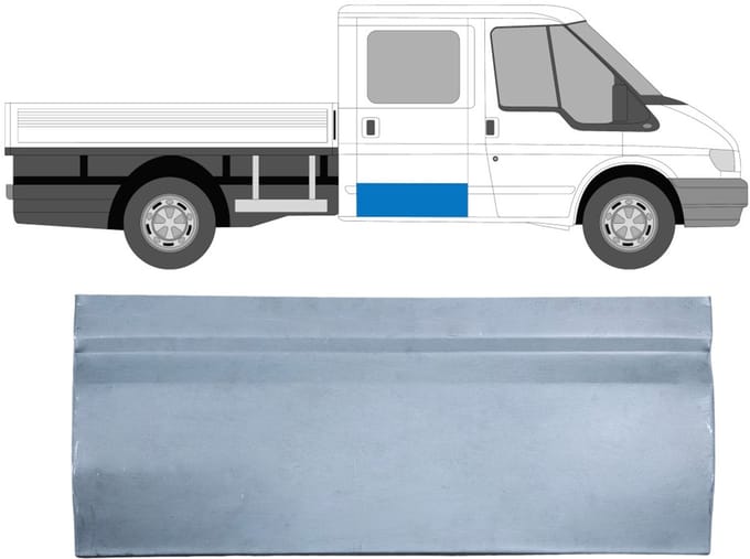 Reparatie plaatwerk achterste deuren voor Ford Transit 2000-2013