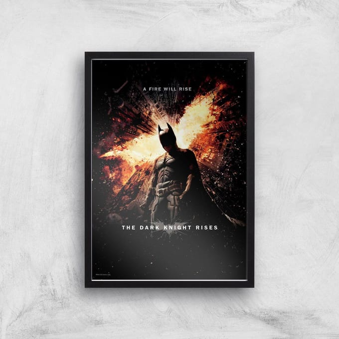The Dark Knight Rises Giclee Art Print - A2 - Black Frame