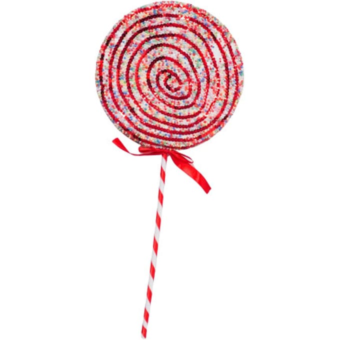 Housevitamin - Kerstversiering - Lolly - Rood /Wit/ Swirl - Foam - 15x35cm