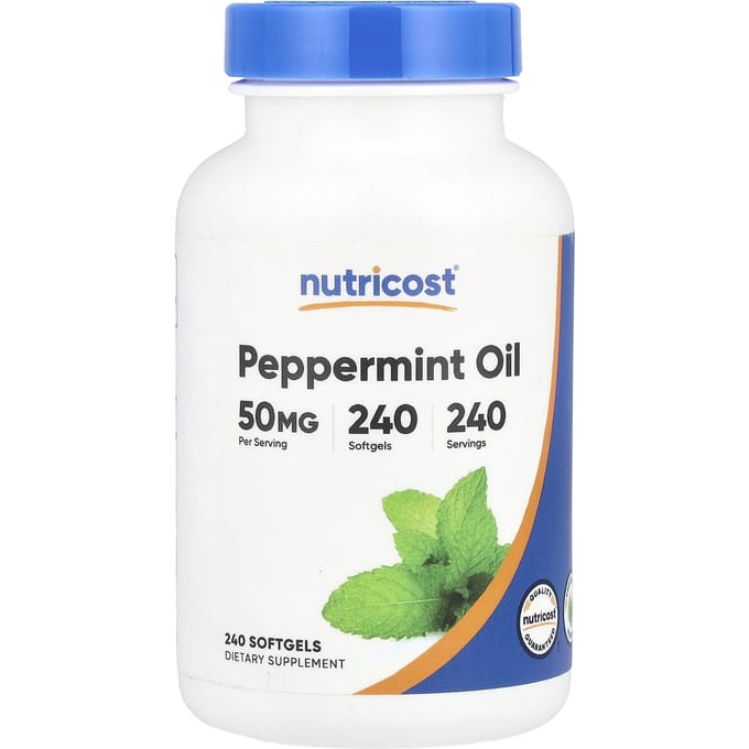 Pepermuntolie, 50 mg, 240 zachte capsules