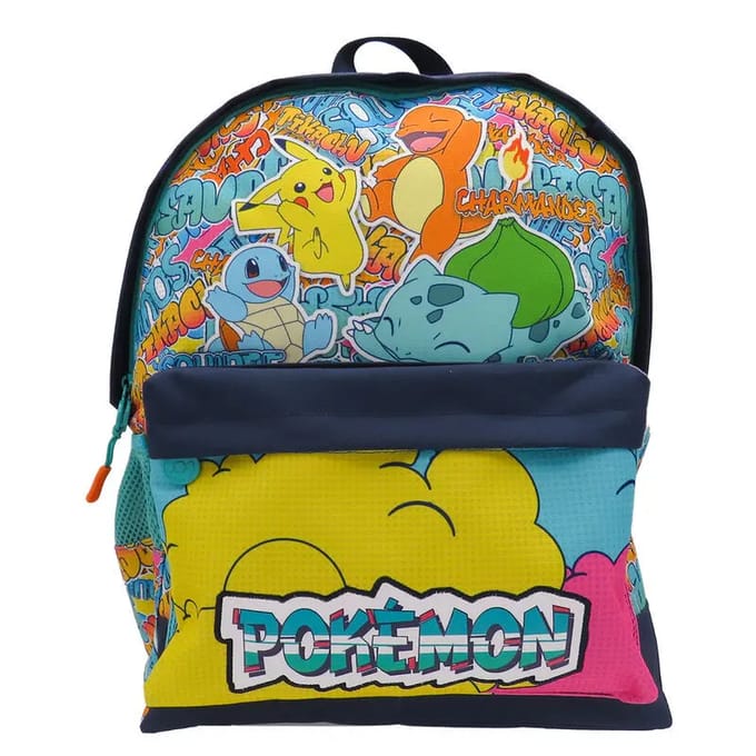 Pokémon - Rugzak - Pikachu - Squirtle - Charmander - Bulbasaur - 2 vakken - 40cm - Premium Quality