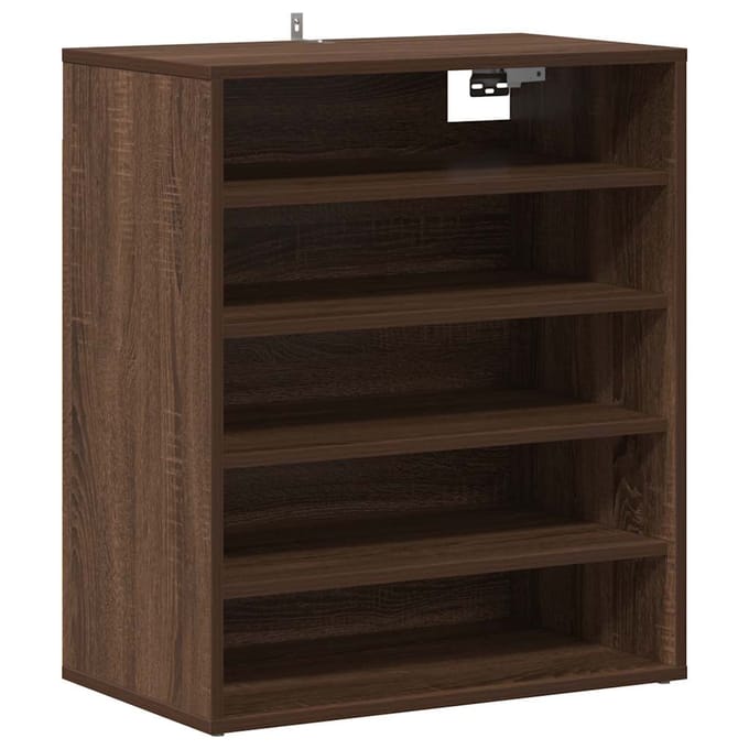 vidaXL - Schoenenkasten - 60 - x - 35 - x - 70 - cm - Bruin - eiken