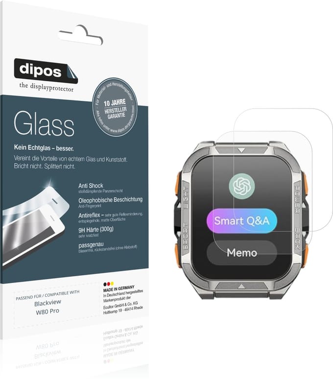 dipos – 2x Matte Pantserfolie geschikt voor Blackview W80 Pro | 9H Screenprotector