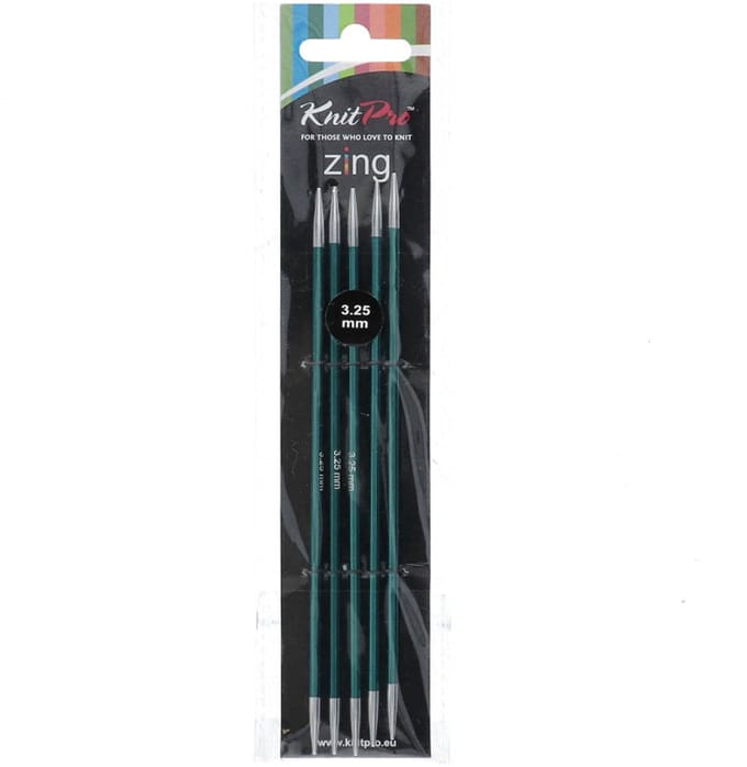 KnitPro Zing sokkennaalden 15cm 2.00 - 8.00 mm