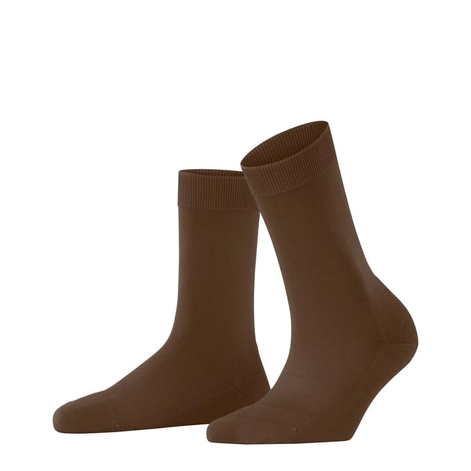 FALKE ClimaWool eenkleurig wol lyocell sokken dames bruin - maat 41-42