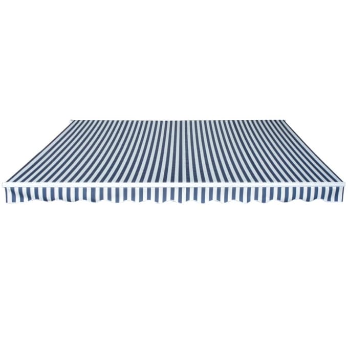 vidaXL - Luifel - handmatig - uittrekbaar - 450 - cm - blauw/wit