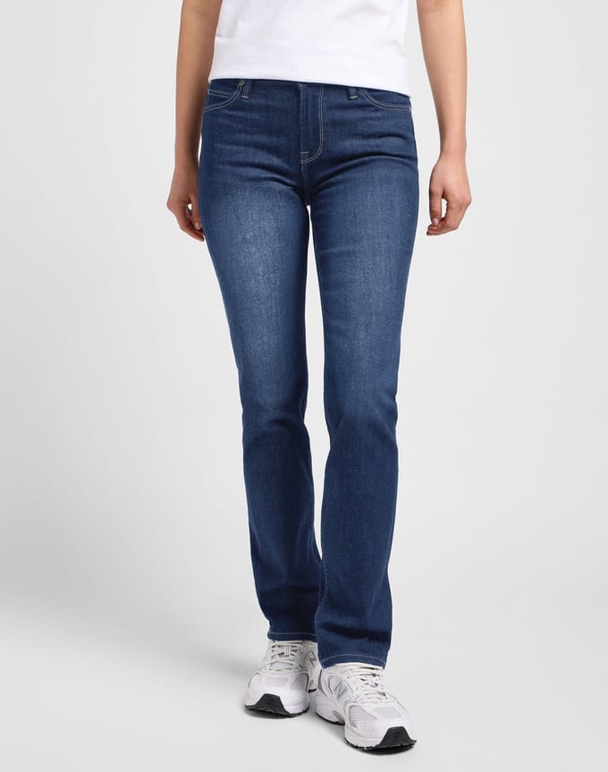 Lee - Marion - Dames Straight-fit Jeans - Rain Falls