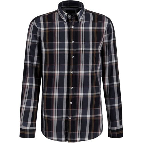 Fynch-Hatton Overhemd Bold Multi Checks Button Down Navy / male