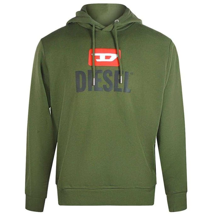 Diesel Herenlogo Hoodie (Groen)