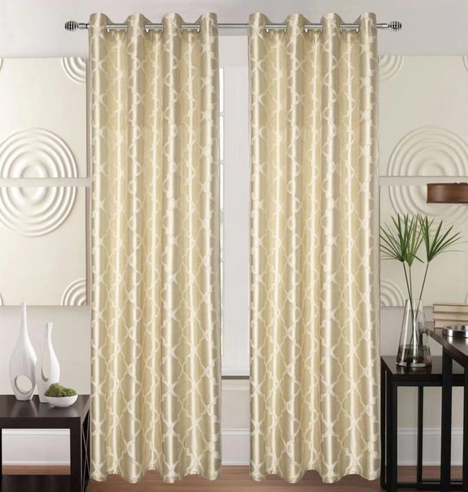 Kant en klaar Gordijn - Met ringen - 140x240 cm - Beige