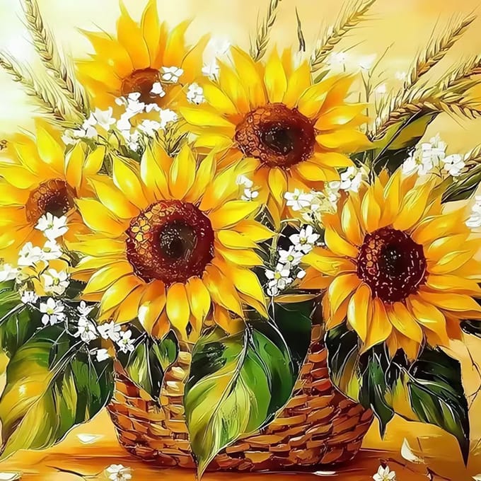 diamond painting zonnebloemen