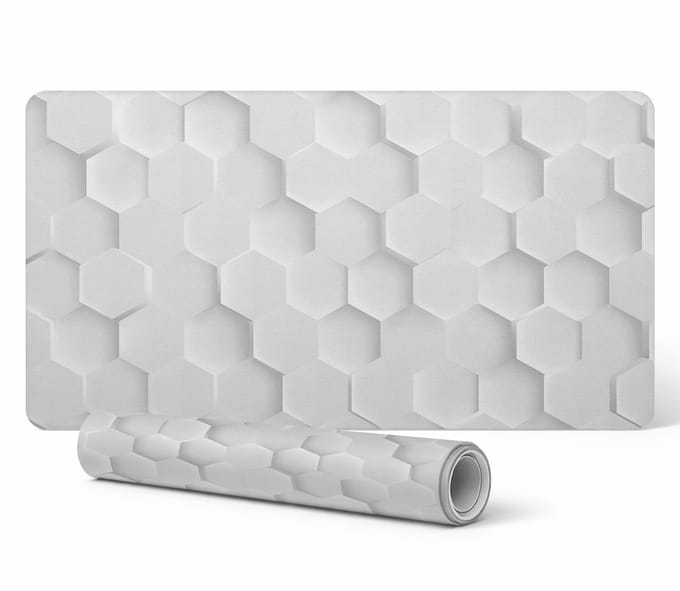 Beschermende vinyl werkmat met honingraatstructuur 3D 90x45 cm