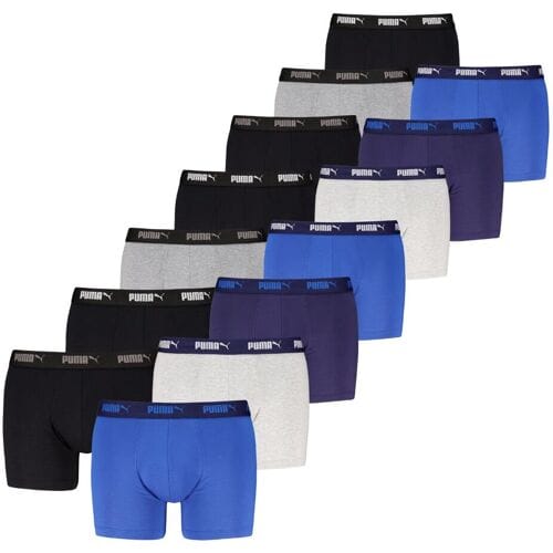 Puma Boxershorts - Promo Solid - 14-pack - Heren Ondergoed - Black / Blue / Grey - Maat L