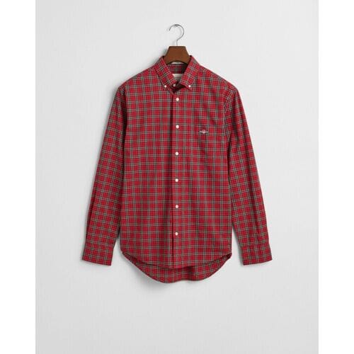 Gant Overhemd Classic Poplin Tartan Check Button-Down Ruby Red / male