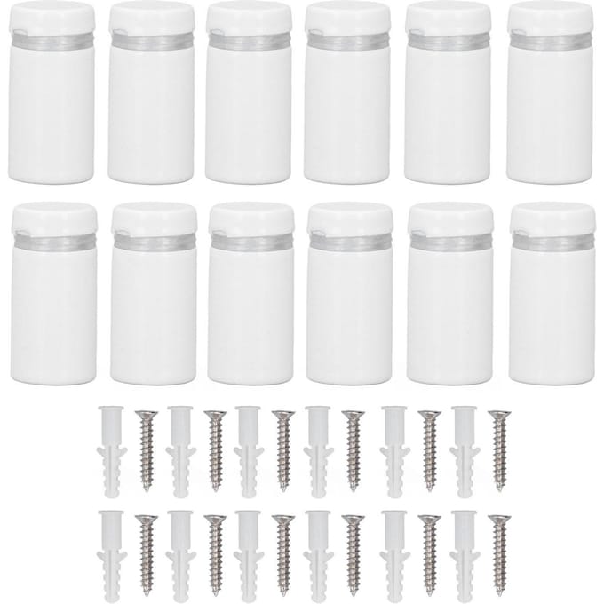 12 Sets Vis d'entretoise en acier inoxydable 16x30mm Clou d'entretoise pour Publicité Verre Acrylique