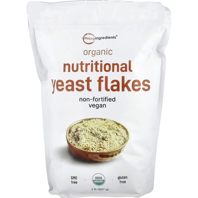 Micro Ingredients, Organic Nutritional Yeast Flakes, 2 lb (907 g) white