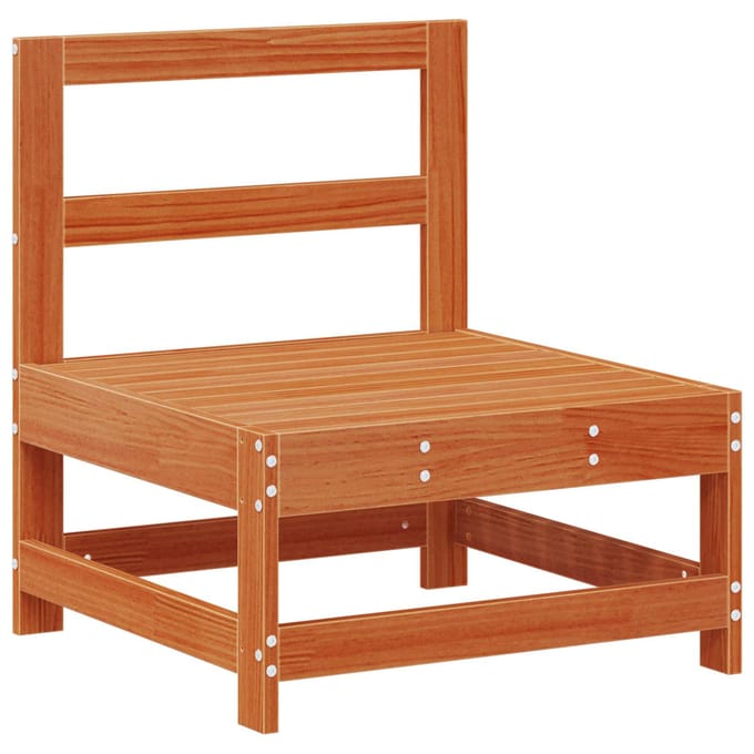 vidaXL - Tuinstoel - Midden - Massief - grenenhout - Wasbruin