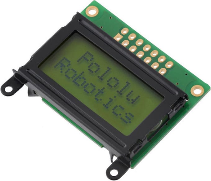 8×2 Character LCD - Black Bezel (Parallel Interface) Pololu 356