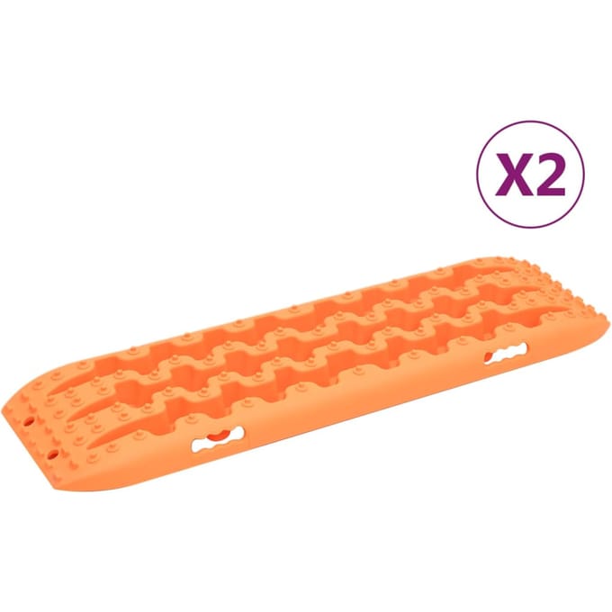 vidaXL - Gripplaten - 2 - st - 106x30,5x7 - cm - nylon - oranje