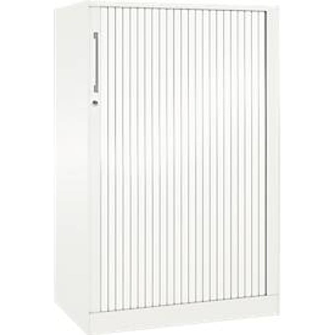Roldeurkast ASISTO C 3000, 3 ordnerhoogten, B 800 mm, wit/wit