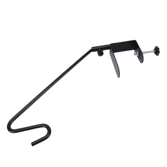 16 Inch Dek Vogelvoederhaak Heavy Duty Staal Dek Vogelvoederhanger Houdt 35lbs met Houdt 35lbs voor Lantaarns Wind black