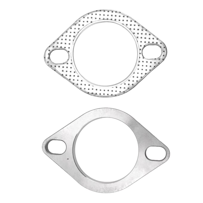 2 STUKS 2 Bout 2.5in Uitlaatflens Verbindingskit RVS Universeel voor Uitlaat Downpipe white