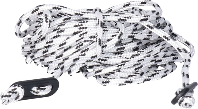 Redcliffs Scheerlijnen / touwen met gatspanners - 2x - zwart/wit - 4 mm x 10 meter - tent scheerlijn