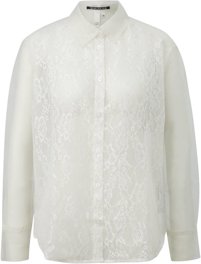 Transparante Blouse met Kant Voorkant Dames QS