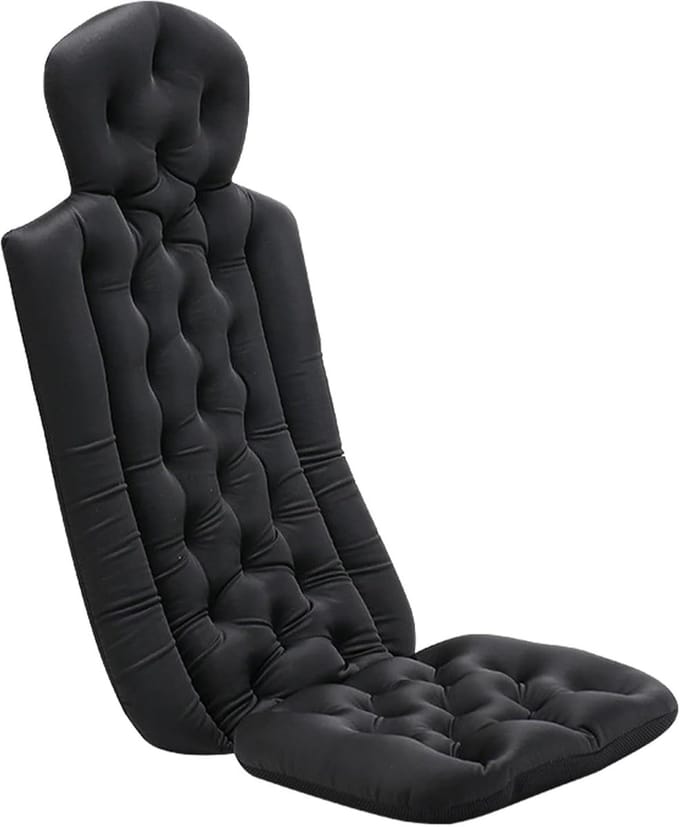 Badkussen Luxe - Ontspanning Kussen - Bad Ontspanning - Volledig Lichaamsondersteuning - 39x32x76cm - Zwart
