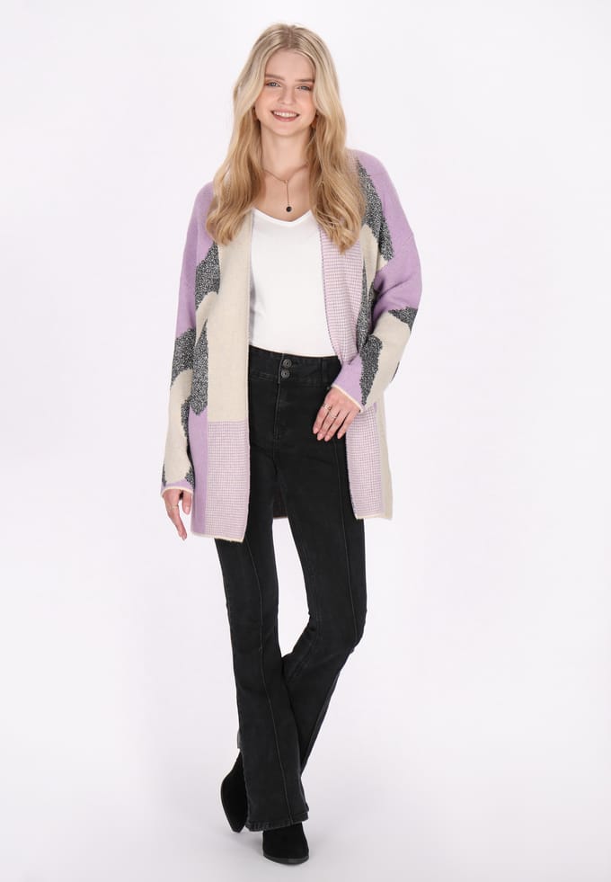 IZIA Vest Dames Lavendel crème