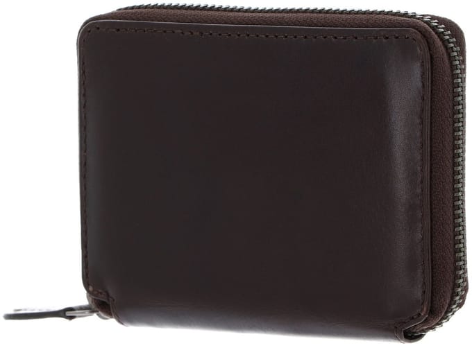 LEONHARD HEYDEN Leren Portemonnee Roma Zip Around Wallet Brown Donkerbruin